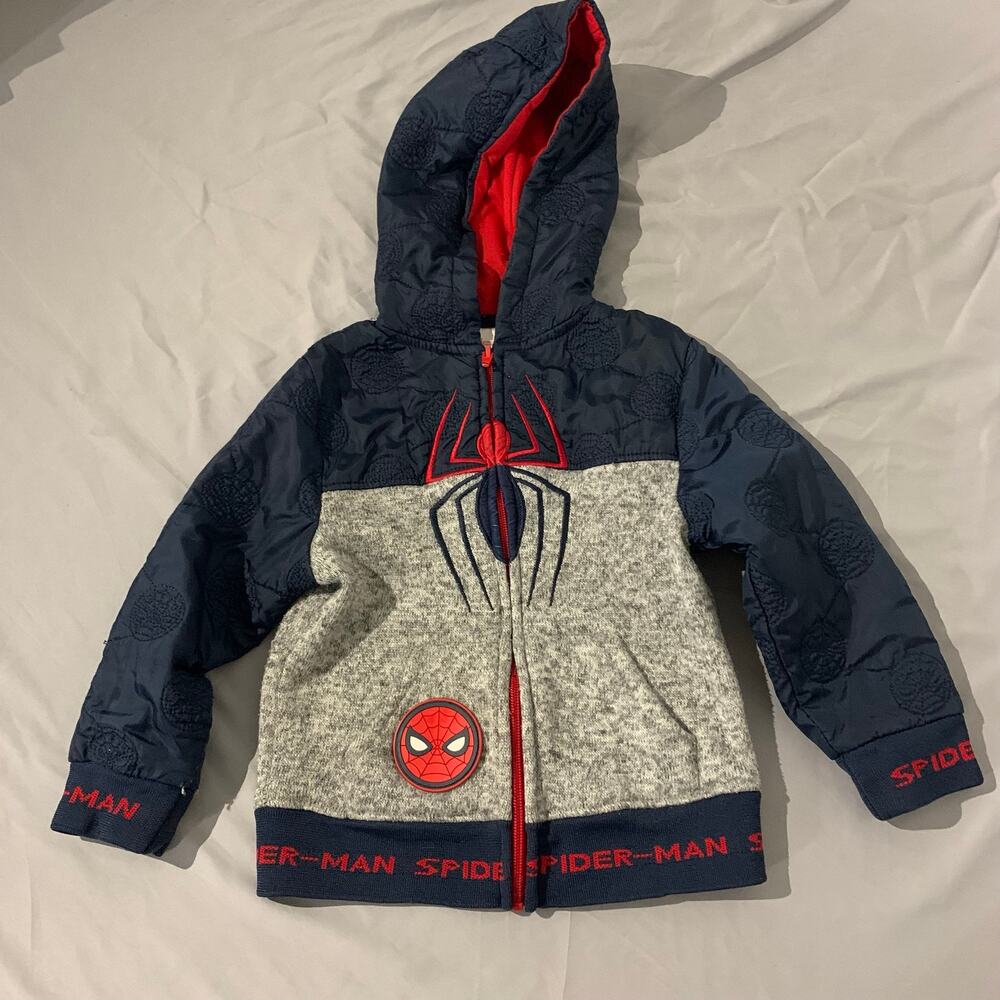 Marvel Spider-Man hooded jacket (Size 4T).
